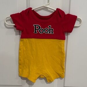 Disney Red and Yellow Pooh Bodysuit